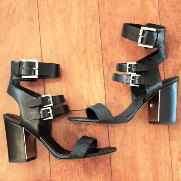 Marc Fisher Black Strappy Sandals - Picture 6 of 10